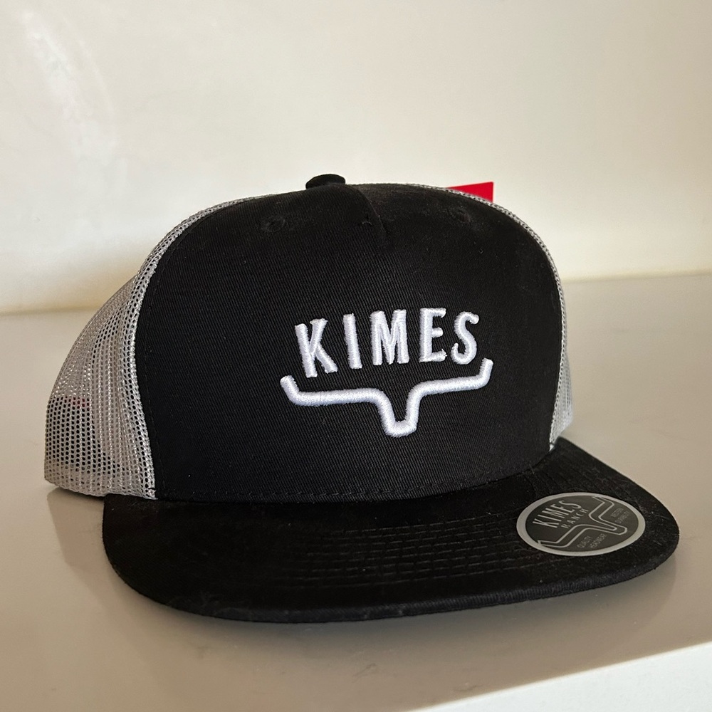 Kimes Ranch adjustable trucker hat black and gray
